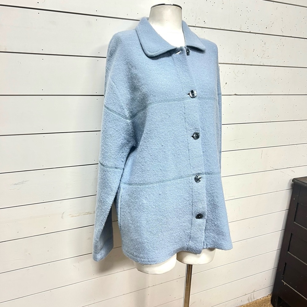 Coldwater creek wool cardigan blue xl jacket